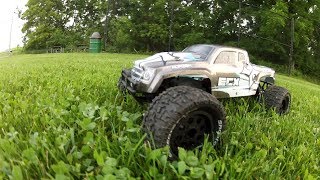 Ecx Brushless Ruckus quick run at the park