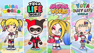 I Was Adopted by Harley Quinn | Avatar World vs Toca Life World | Pazu