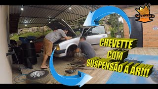 Instalamos suspensão a ar no chevette do Pedroso!!! #chevette #chevetterebaixado #chevettes