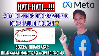 Pemula Wajib Tahu!! 4 Hal Yang Harus Dihindari Untuk Menjadi Konten Kreator Facebook Pro