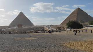 Egypt, Gíza sfinga a pyramidy - Radek na cestách.