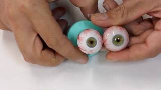 Making artificial eyeballs for special effects and display