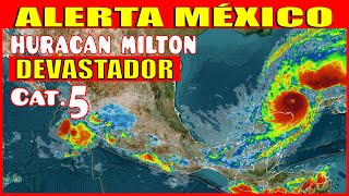 🚨ALERTA MÉXICO: HURACÁN MILTON IMPACTANDO YUCATÁN. LLUVIAS #Yucatán #QuintanaRoo #Campeche #Oaxaca