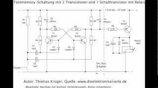 Relais-Transistor-Tast-Memory-Schaltung