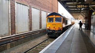 GBRF Class 66 66786 passing Doncaster station 4th May 2019