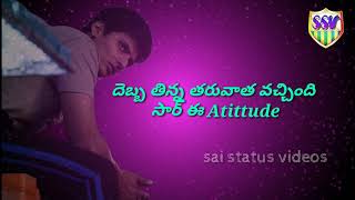 #### snehithudu movie jeeva (Atittude) dialog status video ####