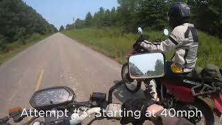 NX250 vs KLR650 - Drag Race