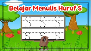 Belajar menulis huruf atau abjad S