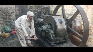 Ruston Hornby Engine Staring Up| Old Black Diesel Engine| Vanished Technology and Sounds of Past