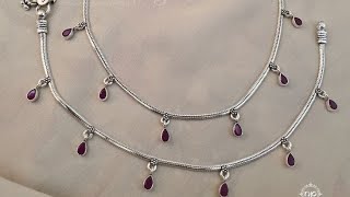 Latest silver Anklet designs|వెండి పట్టిలు|kalyani#anklets#pattilu #silverjewllery#anklets for women