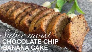 SUPER MOIST BANANA CHOCOLATE CHIP LOAF | How to Make  Chocolate Chip Banana Bread