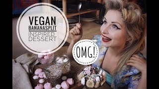 VEGAN BANANA SPLIT & MERINGUE DESSERT