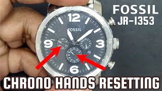 How To Reset Chronograph Hands FOSSIL JR1353 Nate Watch