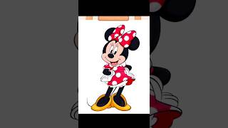 Pintando a Minnie Mouse - colorindo a Minnie Mouse #shorts #pintar #minnie