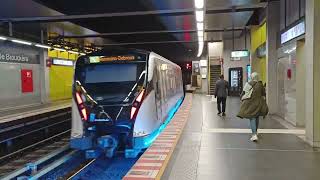 Brussels Metro Line 5 M7 departing De Brouckère