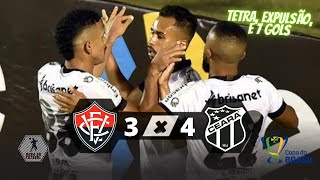 VITÓRIA 3 X 4 CEARÁ | MELHORES MOMENTOS | JOGO DOIDO, EMOÇÃO DO COMEÇO AO FIM | 26/08/2020