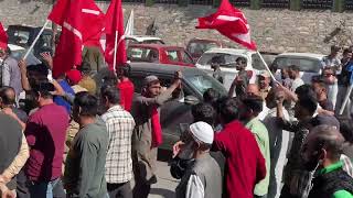 NC Kishtwar celebrate Omar Abdullah Govt formation. NC Party workers dancing at Kishtwar |