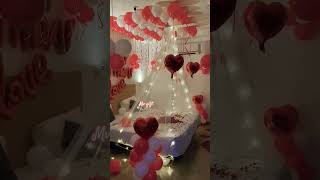 Romantic 💞💞 Room decoration for #birthday /canopy decoration/birthday party/#trending #shorts