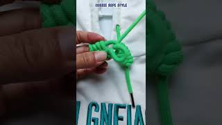 How to tie hoodie rope? Sweater strings/ Laces tie styles #shorts #lacing #hoodielacing