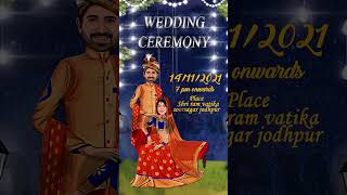 caricature wedding invitation video