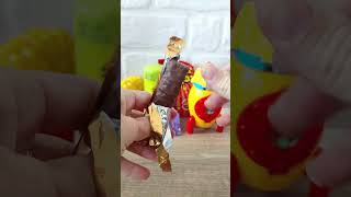 Mix of candies and chocolate ASMR #asmr #satisfying #chocolate #twix #fries