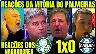 REAÇÕES DO ULISSES COSTA, NILSON CÉSAR, JOVEM PAN E PALMEIRENSES VITÓRIA PALMEIRAS 1X0 GRÊMIO