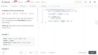 LeetCode 4. [HARD] Median of Two Sorted Arrays