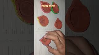 Diwal Diya Painting 😍👌 Happy Diwali 😍 #ytshorts #diwalispecial #painting #shorts @DhivyasDiary ♥️😍