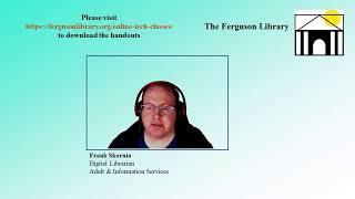 Ferguson Library Presents: Record Your Computer with Frank Skornia