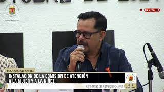 Transmisión en Vivo. Inst. de la Comisión de Atención a la Mujer y a la Niñez. 25 de Octubre de 2024