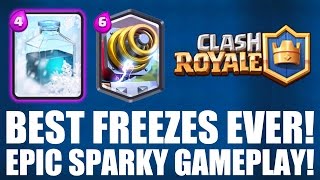 CLASH ROYALE | BEST FREEZES IN THE WORLD! | HIGH LEVEL SPARKY GAMEPLAY (Legendary Arena)!