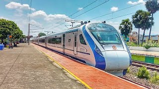 CONTINUOUSLY HONKING 20666 TIRUNELVELI CHENNAI EGMORE VANDE BHARAT EXPRESS THRASHING URAPPAKKAM