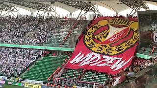 "Sen o Warszawie" i oprawa kibiców Widzewa. Legia Warszawa - Widzew Łódź 03.09.2023