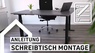 Höhenverstellbaren Schreibtisch aufbauen | Montageanleitung casando