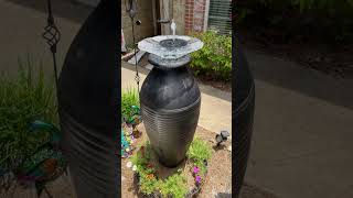 Water Fountains and Flowers #waterfountain #waterfeatures #flowers #diywaterfountain #outdoordecor