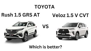 2023 Toyota Veloz V vs Rush GRS AT - Compariso