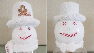 DOLLAR TREE MR AND MRS SNOWMAN SCENERY DECOR | INEXPENSIVE DIY 2018