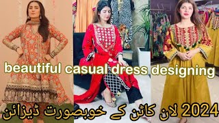 Beautiful casual dress design/Latest boutique dress design ideas2024/trandi summer dress designing