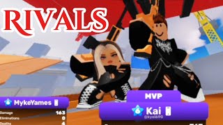 Stepping on a duel pad for rivals! Roblox