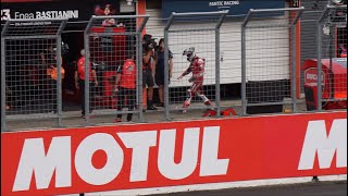 Enea Bastianini run back to pit after crash in Practice Session  | JapaneseGP2024 | MOTUL 日本グランプリ