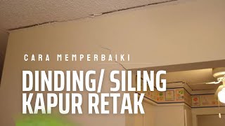 CARA MEMPERBAIKI SILING KAPUR ATAU DINDING RETAK MENGGUNAKAN FIBERGLASS TAPE