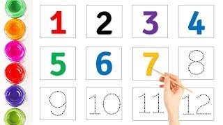 1234 Number with Colour| 123 Number Counting| 1 to 10 Number, 123 Learning for Kids.