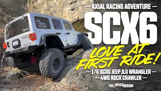 Axial Racing RC Adventure - 1/6 SCX6 Jeep JLU Wrangler Rubicon 4WD Rock Crawler - Love at first ride