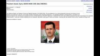 President Assad on Craigslist