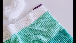 Easy Crochet Baby Blanket - Super Soft & Squishy Texture!