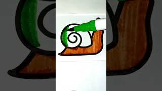 Oddly Satisfying Coloring Art with Marker #shorts #coloring