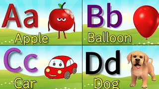 A for apple B for ball C for cat । English alphabet । Alphabet song । ABCD ।