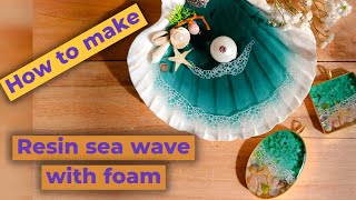 create wave with foam for resin sea 🌊