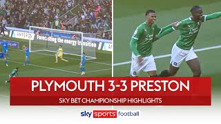 Whittaker equaliser cues PANDEMONIUM in Plymouth! 🔥 | Plymouth 3-3 Preston North End | Highlights