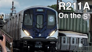 R211A running on the Rockaway Park Shuttle train Action